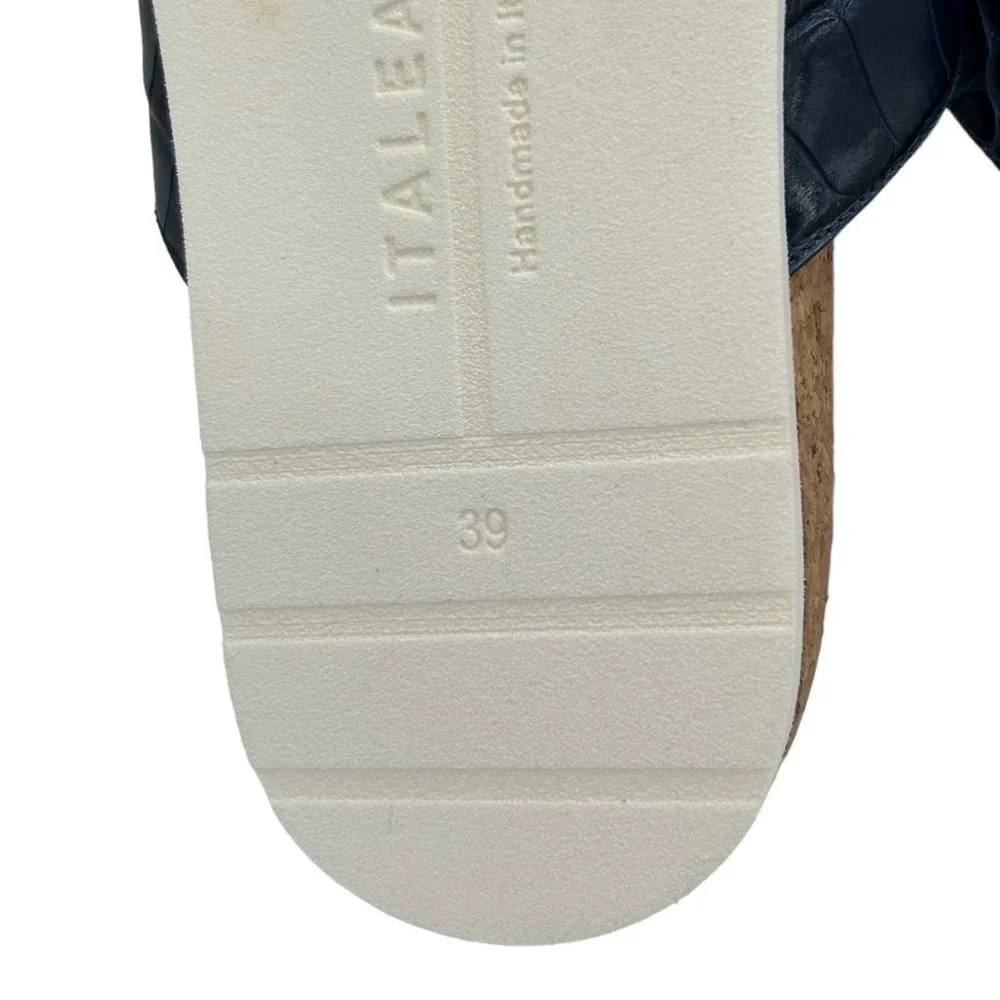 Italeau‎ Morena Croc Embossed Waterproof Slide Sandal (8.5)